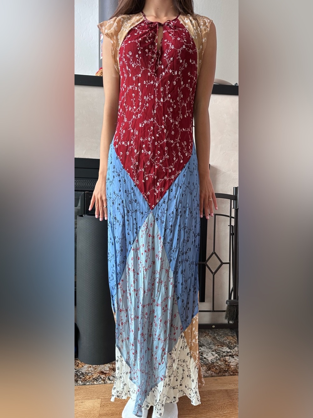 Floral patchwork maxi dress - Picture 3 of 5